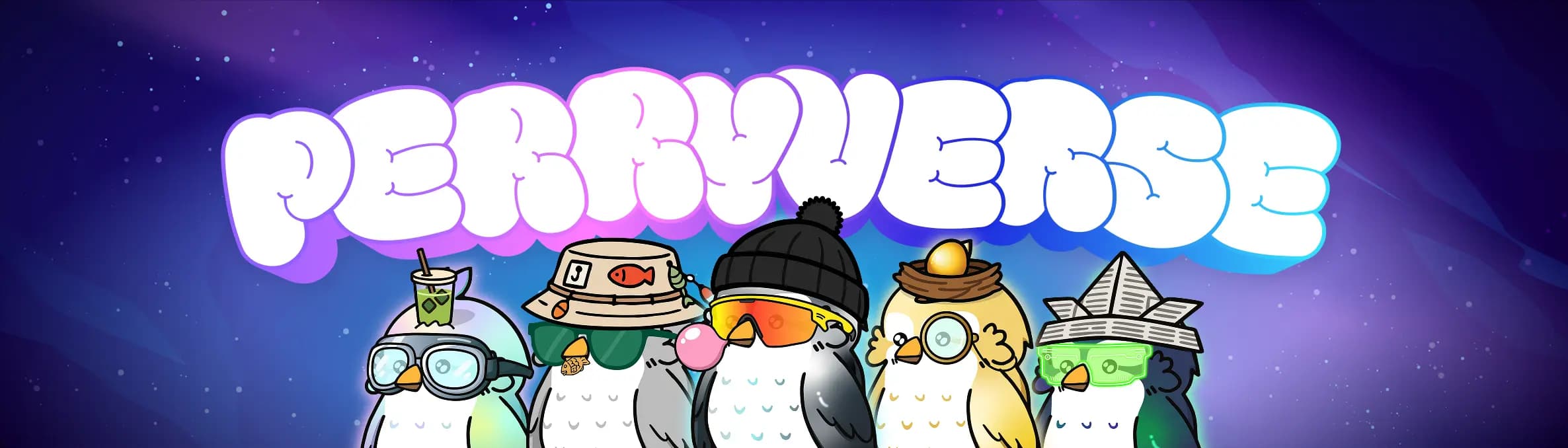 Perryverse hero illustration with multiple Perrys